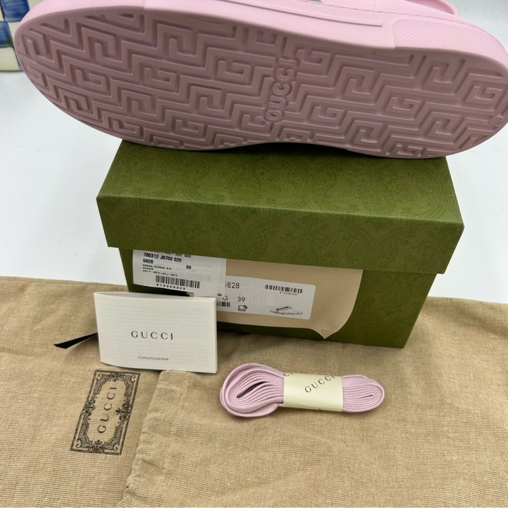 Women’s Gucci, ace rubber lace up mules size 39 made in Italy - Picture 9 of 9